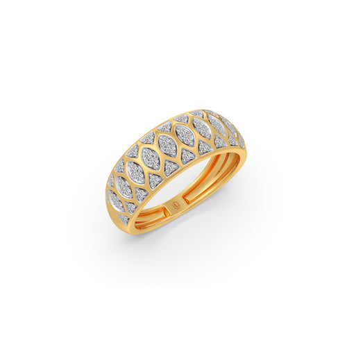 Luminous Mesh Half Eternity Ring
