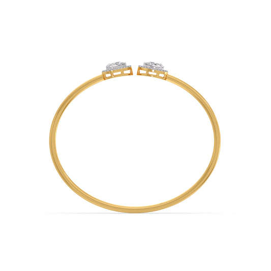 Pear Cut Diamond Cuff Bracelet - Yellow