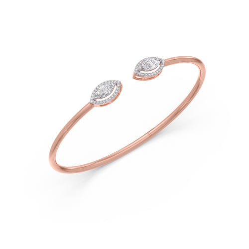 Marquise Cut Diamond Cuff Bracelet