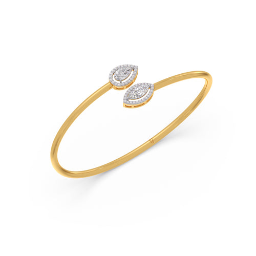 Celestial Halo Diamond Cuff Bracelet