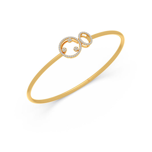Ocularis Round Diamond Stiff Bracelet - Yellow