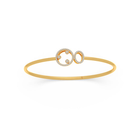 Ocularis Round Diamond Stiff Bracelet - Yellow