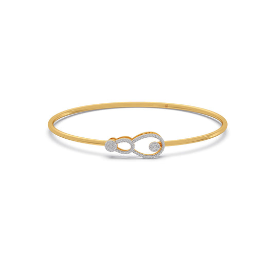 Lumina Cluster Diamond Stiff Bracelet - Yellow