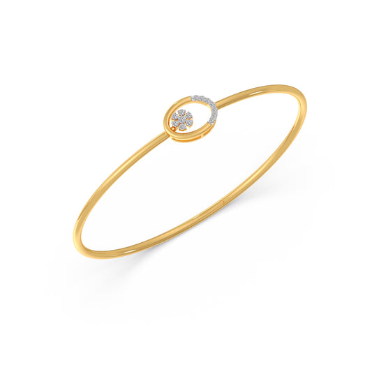Eternal Flora Diamond Stiff Bracelet - Yellow