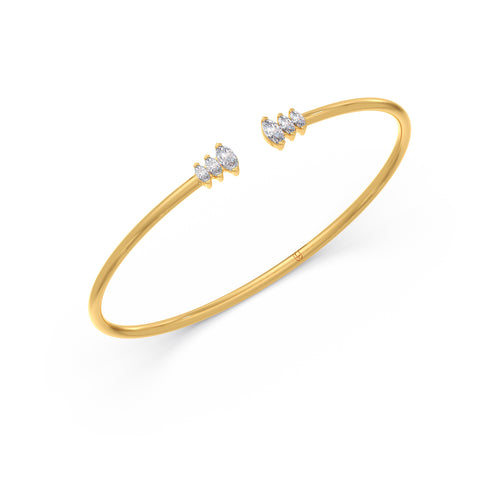 Aperture Marquise Diamond Cuff Bracelet