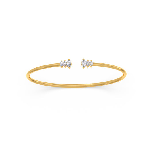 Aperture Marquise Diamond Cuff Bracelet - Yellow