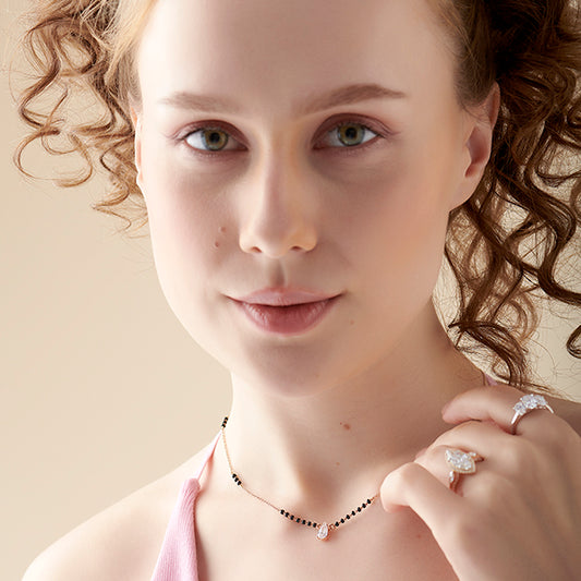 Pear-Cut Diamond Solitaire Mangalsutra - MQ
