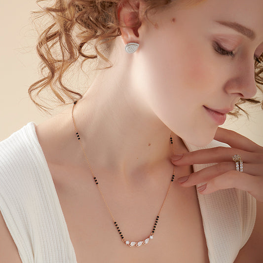 Triple Pear Diamond Mangalsutra - MQ