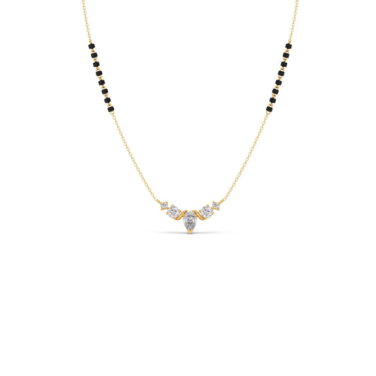 Floral Pear and Round Diamond Tanmaniya - Yellow