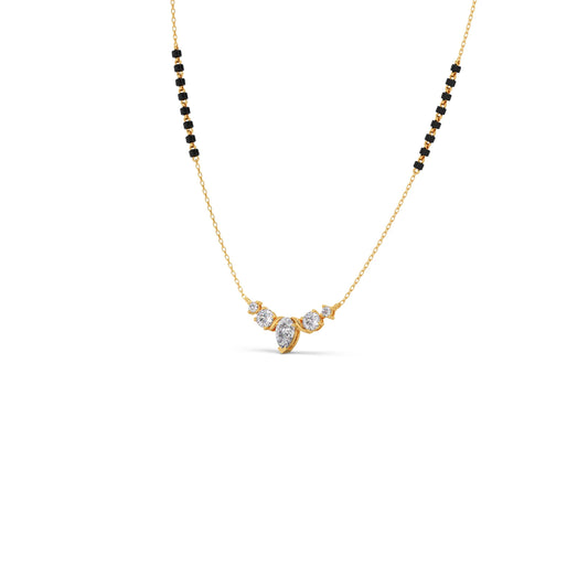 Floral Pear and Round Diamond Tanmaniya - Yellow