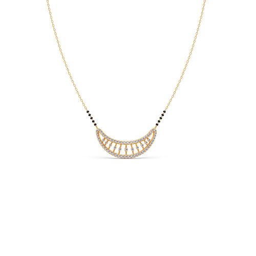 Clustered Dew Round Diamond Mangalsutra