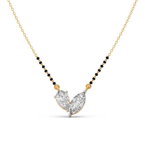 Marquise & Pear Diamond Mangalsutra Necklace
