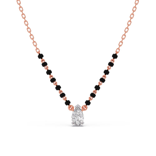 Pear-Cut Diamond Solitaire Mangalsutra