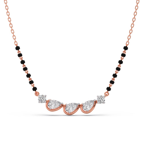Triple Pear Diamond Mangalsutra