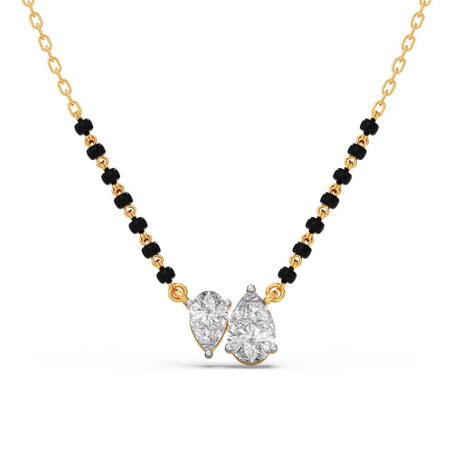 Dual Pear-Cut Diamond Mangalsutra