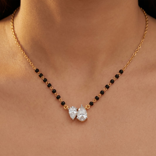 Dual Pear-Cut Diamond Mangalsutra - MQ_AI