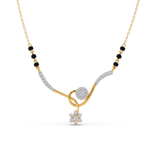 Floral Twist Diamond Mangalsutra