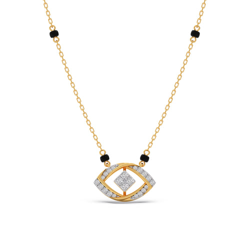 The Eternal Gaze Round Diamond Mangalsutra