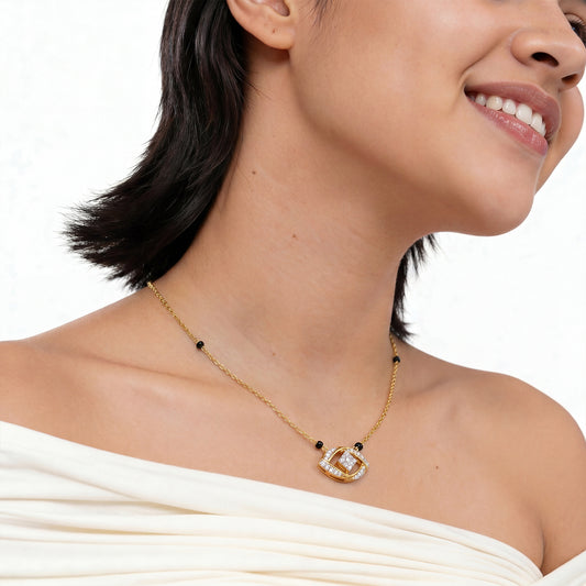 The Eternal Gaze Round Diamond Mangalsutra - MQ_AI