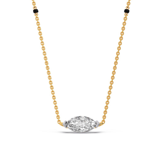 0.40ct Marquise Solitaire Mangalsutra - Yellow