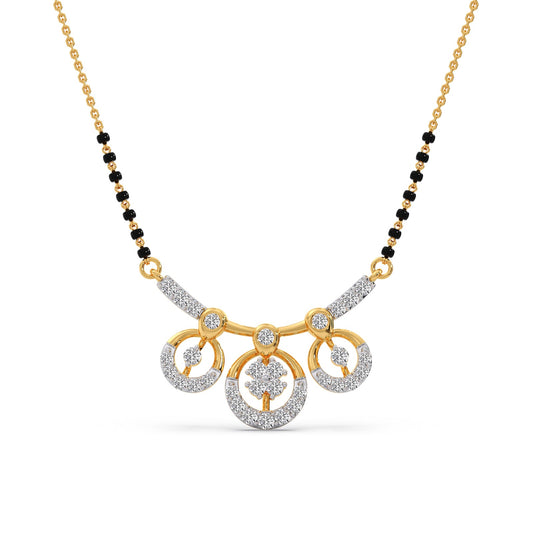 Trivenika Diamond Mangalsutra - Yellow