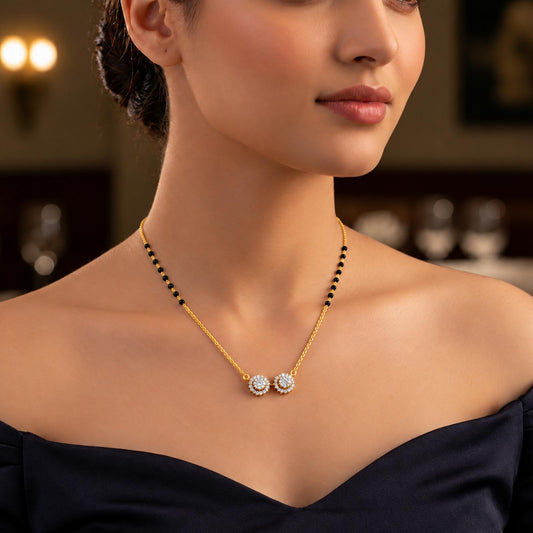 Aarika Cluster Diamond Mangalsutra - MQ_AI