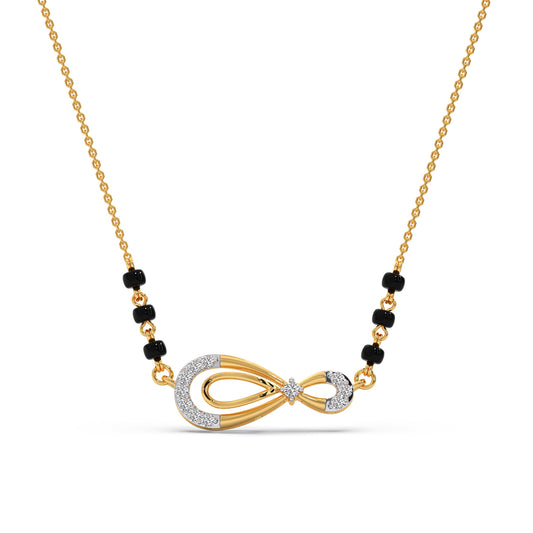 Forever Gleam Diamond Mangalsutra - Yellow