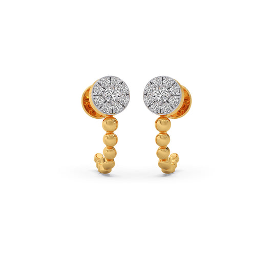Classic J-Hoop Earrings - Yellow