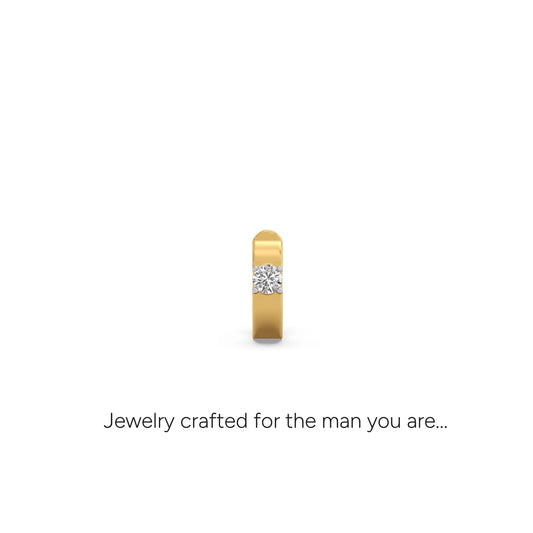 Classic Round Diamond Men's Bali - Yellow