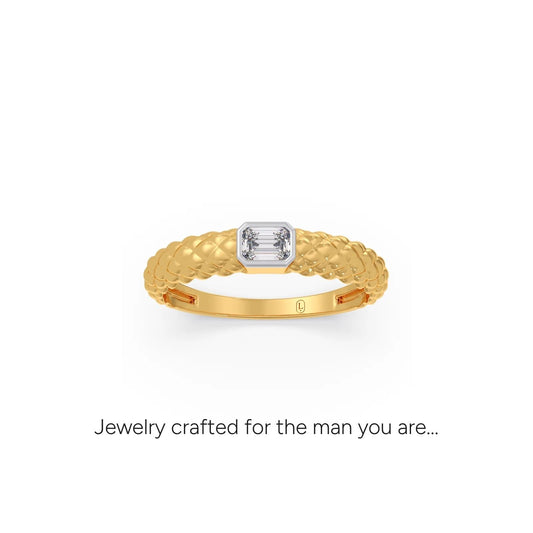 Loomline Emerald Solitaire Ring - Yellow