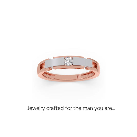 Together in Time Diamond Couple Band For Him - Rose