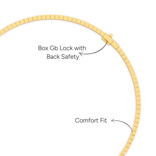 5.33 ct Streamlined Round Diamond Tennis Necklace - Yellow