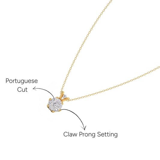 Portuguese Diamond Pendant Necklace - Yellow