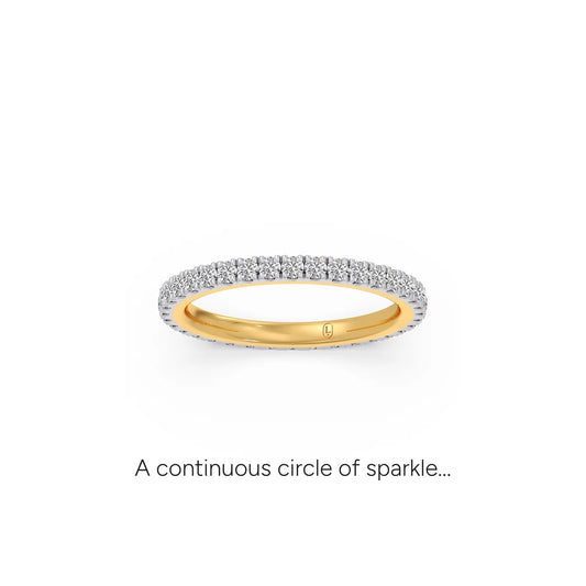 0.79 ct Pristine Round Diamond Eternity Band - Yellow