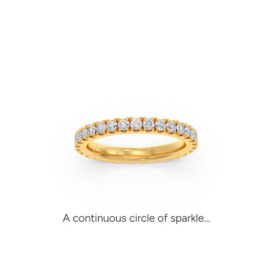 0.96 ct Iconic Round Diamond Eternity Band - Yellow
