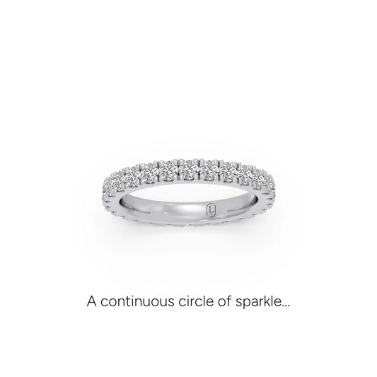 Micro Prong Set Eternity Diamond Band 1.50ct - White
