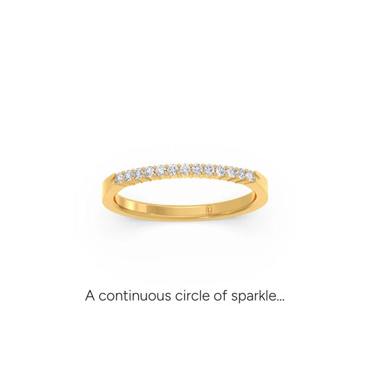 Round Diamond 0.13ct Eternity Band - Yellow