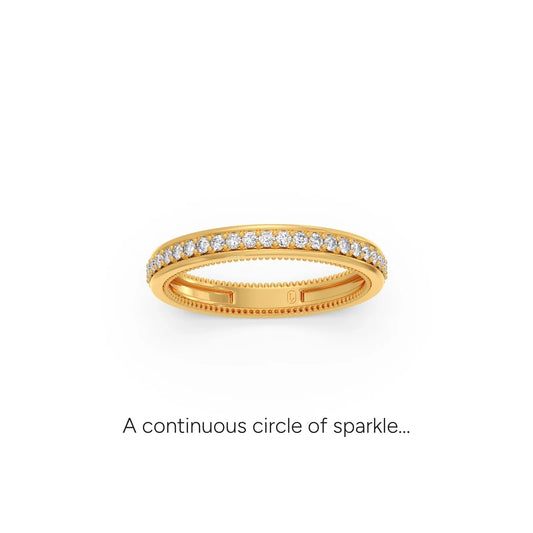 0.44ct Eternity Pave Diamond Band - Yellow
