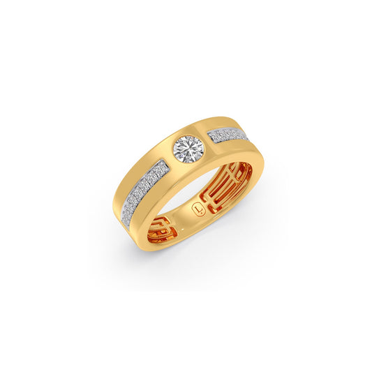 Lumen Men's Diamond Ring - Yellow