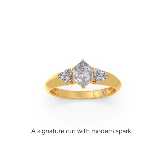 Hexa Trillion Trilogy Ring - Yellow