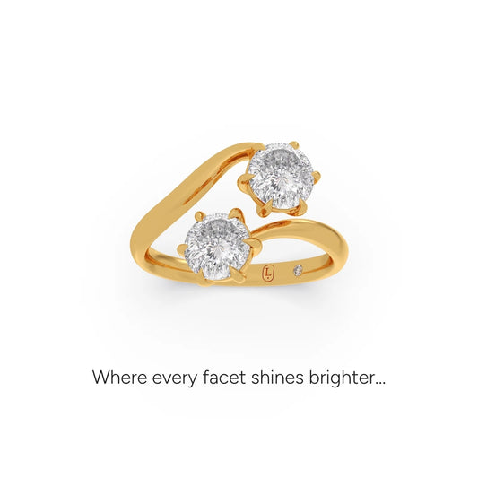Portuguese Toi et Moi Ring - Yellow
