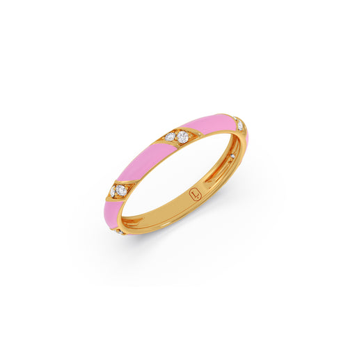 Playful Pink Sparkle Diamond Band