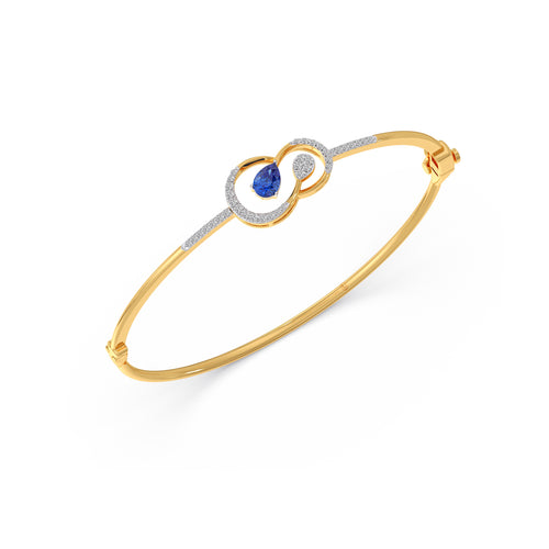 Pear Gemstone & Round Infinity Bracelet