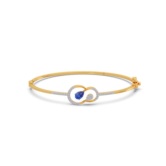 Pear Gemstone & Round Infinity Bracelet - Yellow
