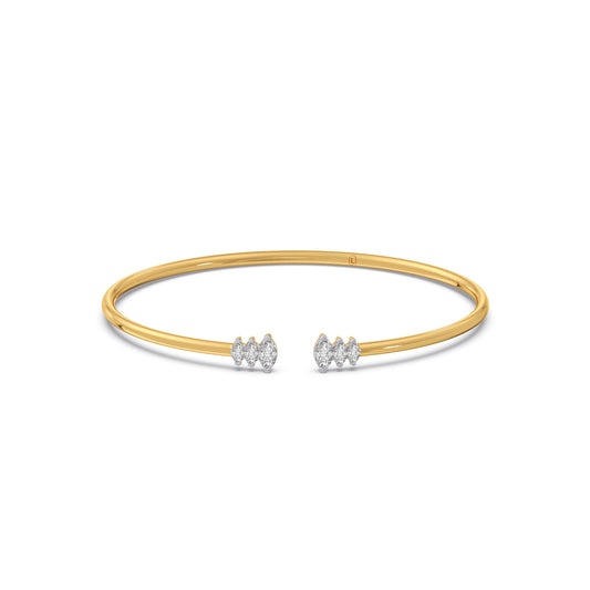 Aperture Marquise Diamond Cuff Bracelet - Yellow