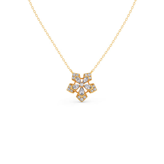 Petalic DuoLume Diamond Pendant Necklace - Yellow